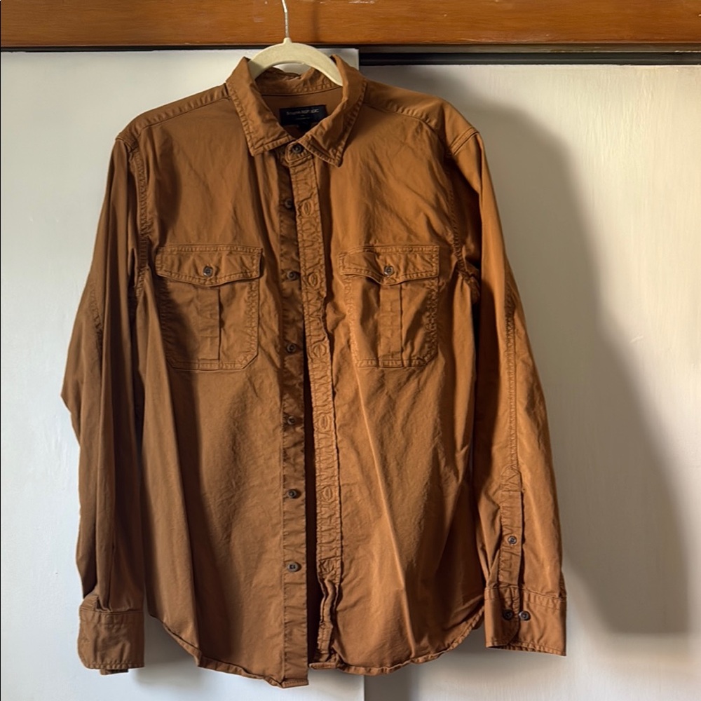 Brown Button-Up Shirt